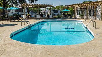 Sparkling pool with sundeck
